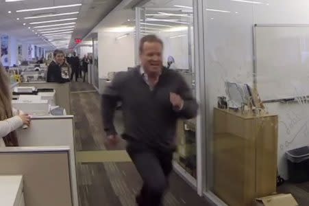 Feb. 19, 2015; New York, NY, USA: NFL commissioner Roger Goodell ran the 40-yard dash through his office on his 56th birthday as part of NFL Network broadcaster Rich Eisen's "Run Rich Run" campaign benefiting St. Jude Children's Research Hospital. Goodell's 40-time was 5.53. Source: NFL