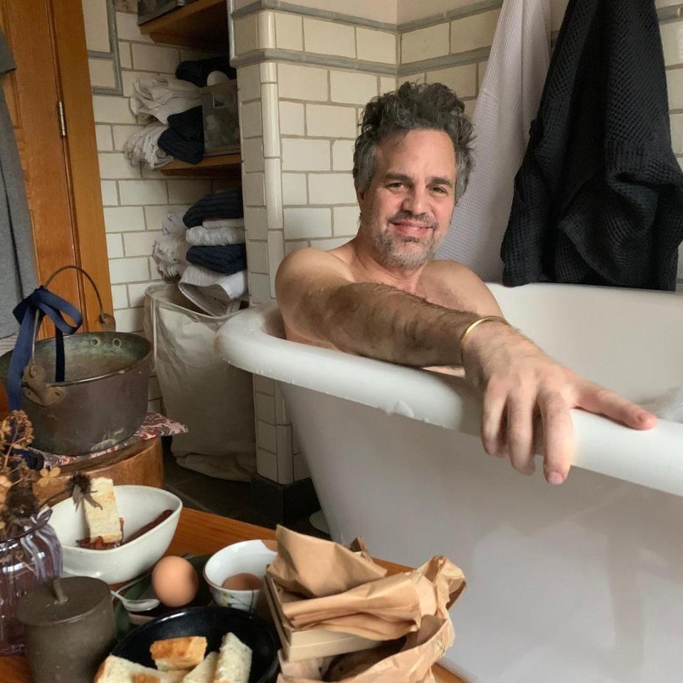<p>The <em>Avengers</em> actor celebrated his 53rd trip around the sun with a "<a href="https://www.instagram.com/p/CH6JQAPgHFB/" rel="nofollow noopener" target="_blank" data-ylk="slk:Birthday Bubble Bath;elm:context_link;itc:0;sec:content-canvas" class="link ">Birthday Bubble Bath</a> with ma Bae."</p>