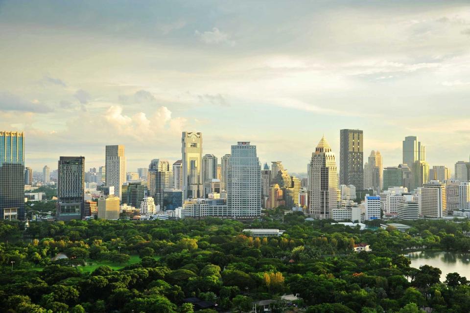 View to modern buildings in Bangkok, Thailand, voted one of the best cities in the world