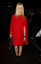 <b>London Fashion Week AW13 FROW </b><br><br>Laura Whitmore sported a red cape and biker boots for the John Rocha show.<br><br>© Getty