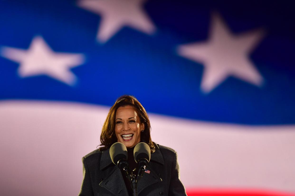 Kamala Harris en Pensilvania en vísperas del día de las elecciones (Getty Images)