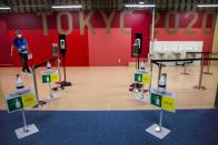 <p>In the midst of the COVID-19 pandemic, the postponed Tokyo Olympics looked a little different for athletes. Australian water polo player Tilly Kearns <a href="https://www.tiktok.com/@tillykearns/video/6987247167584865541" rel="nofollow noopener" target="_blank" data-ylk="slk:posted a TikTok;elm:context_link;itc:0;sec:content-canvas" class="link ">posted a TikTok</a> showing how mealtime worked: Sanitizer, gloves, plastic dividers, and a "10-minute rule" to eat kept the competitors as safe as possible. </p>