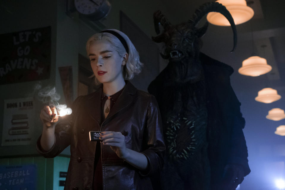 Kiernan Shipka in "Sabrina" on Netflix. (Photo: Jeff Weddell/Netflix)