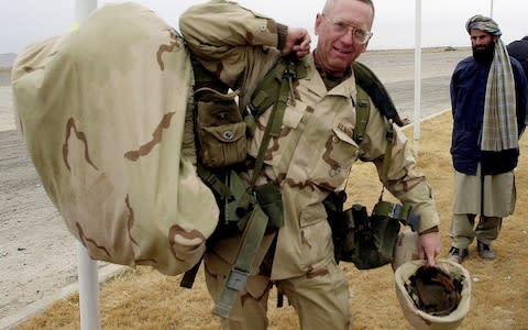 James Mattis in Afghanistan in 2001 - Credit: Dave Martin