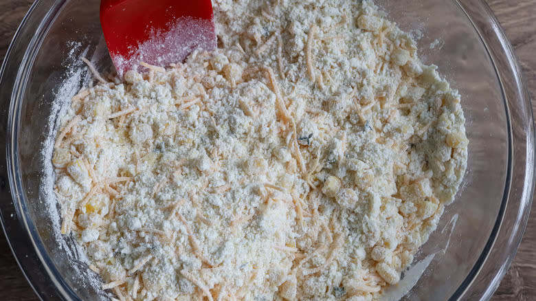 flour mixture with cheese