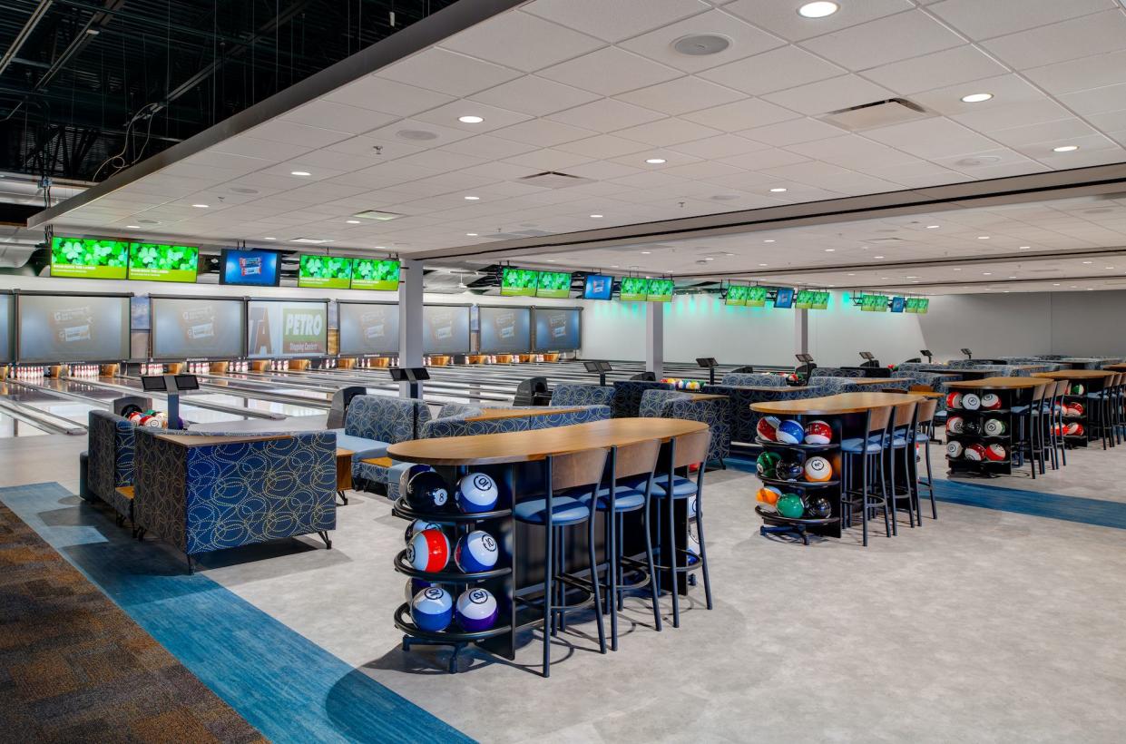 Bowling alley inside the Petro Columbia Stopping Center