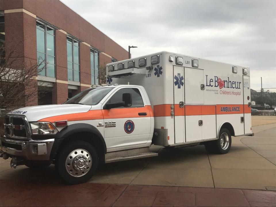 Le Bonheur Children's Hospital will receive two new state of the art ambulances similar to the one seen outside the hospital on Jan. 18.