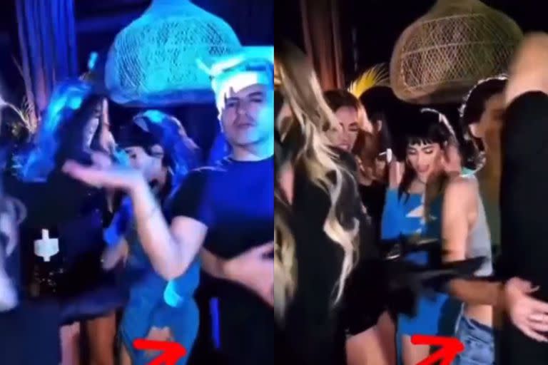 La China Suárez y Ángel de Brito bailando en la post-fiesta de los Martín Fierro 2022