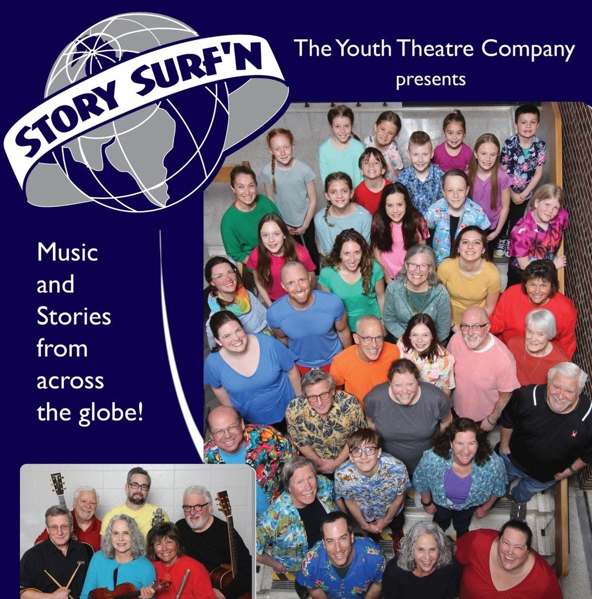 Clip of a Youth Theatre Company poster promoting its show 'Story Surf'n!'