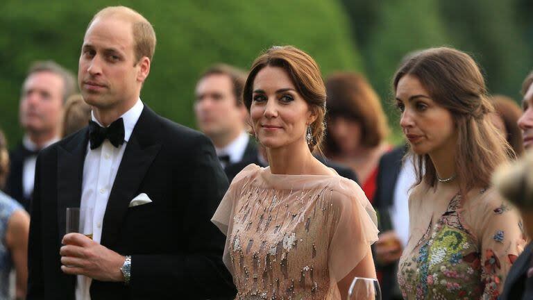 Guillermo y Kate junto a Rose Hanbury