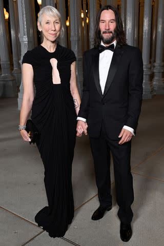 <p>Michael Kovac/Getty Images for LACMA</p> Alexandra Grant and Keanu Reeves on Nov. 4, 2023.