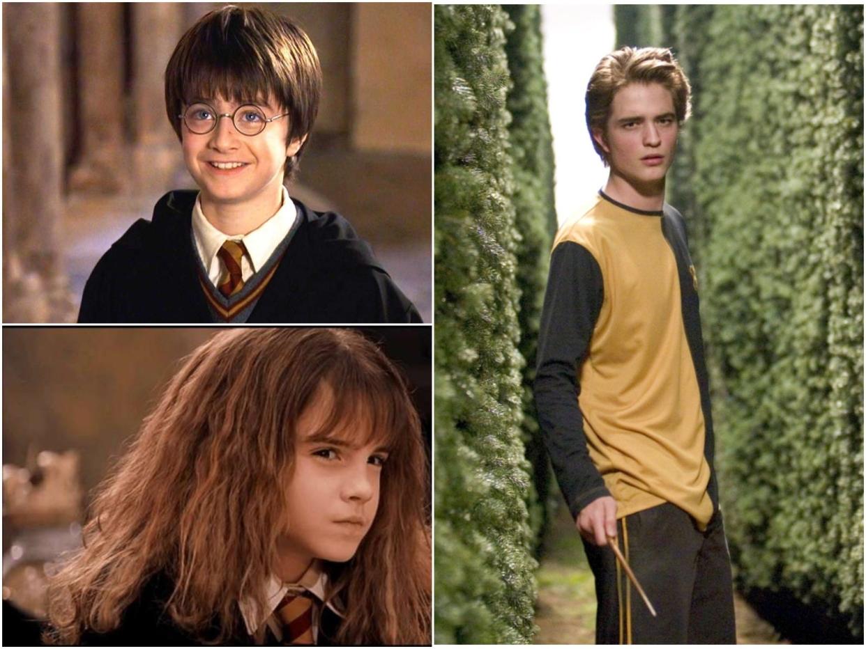 Harry, Cedric, Hermione