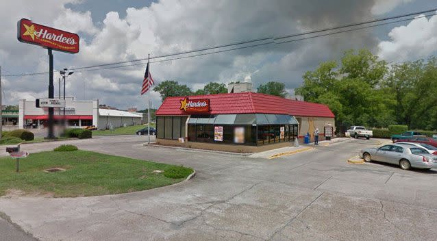 Roberts left the child in the car while eating lunch at Hardee's restaurant. Source: Google Maps