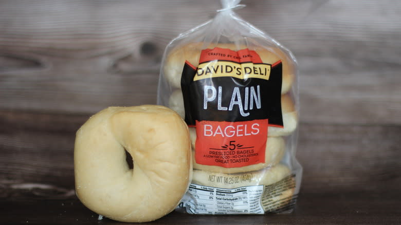 David's Deli bagels with bag