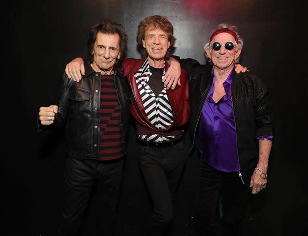 (From left): Ronnie Wood, Mick Jagger and Keith Richards are basking in the success of their "Hackney Diamonds" album and building a stadium tour around it.