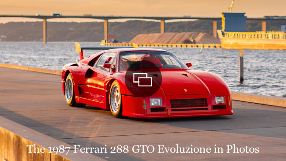 A 1987 Ferrari 288 GTO Evoluzione.