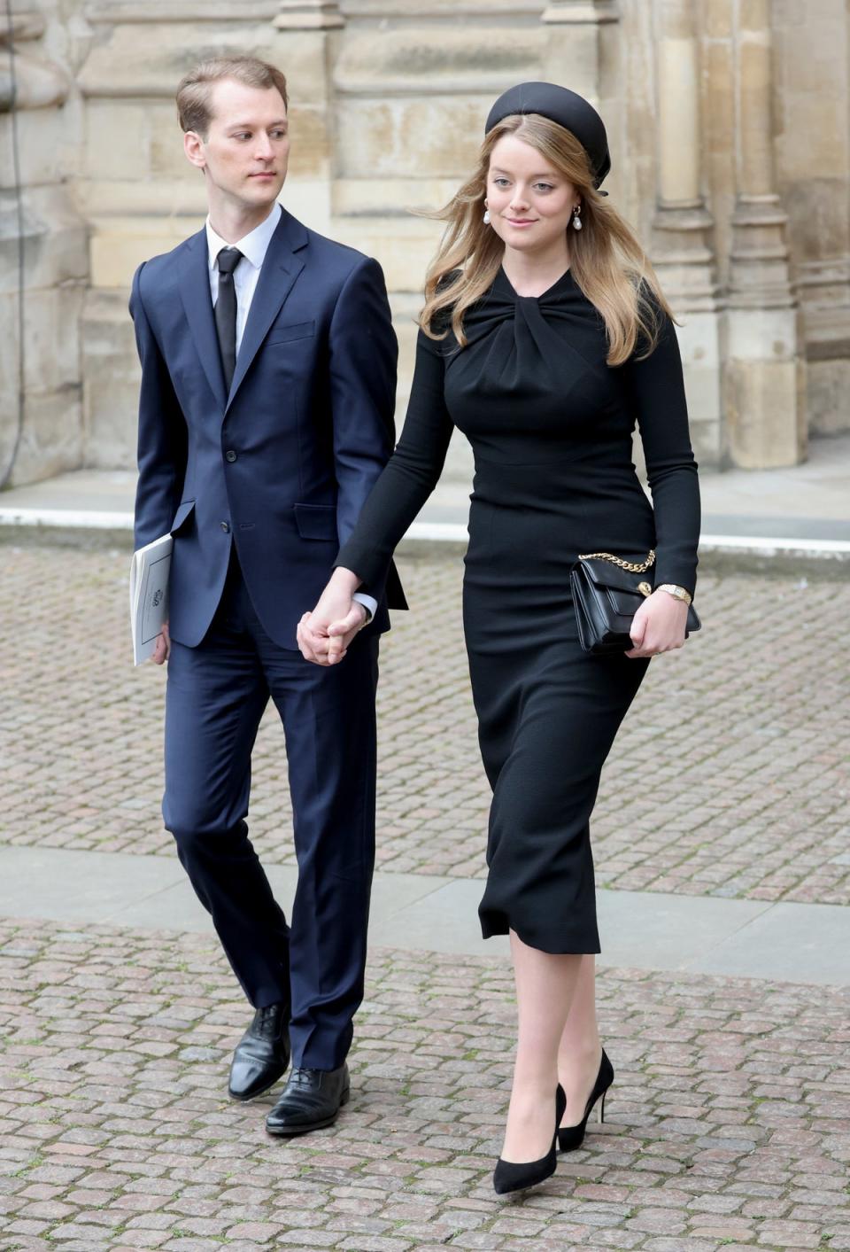 Flora Alexandra Ogilvy departs the memorial service for the Duke Of Edinburgh at Westminster Abbey on March 29, 2022 (Getty Images)