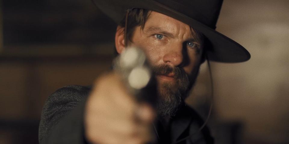 Zachary Knighton stars as the leader of an outlaw gang who runs afoul of a coven of witches in the Western horror "The Pale Door."