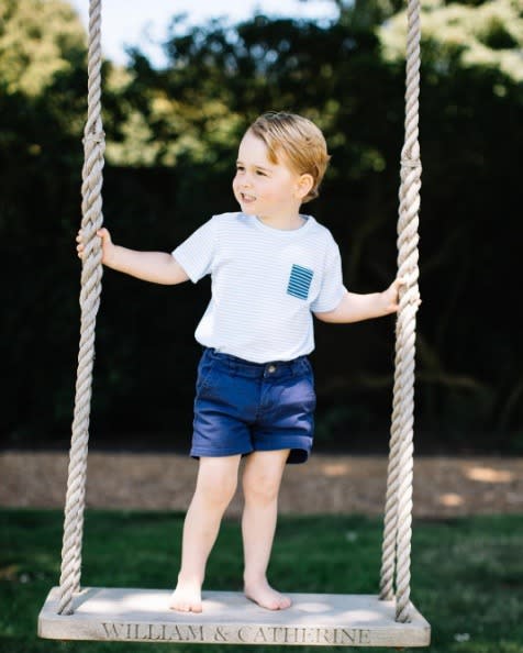 Looks like Prince George was having a swinging time! (Photo: Instagram)