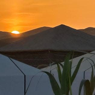 Sunset over the Sahara Desert. Patti Zarling joined a tour group headed to Morocco in February and one highlight included a camel ride in the desert.