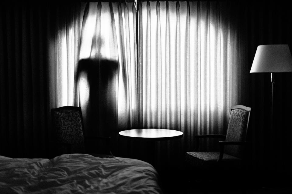 shadow in the room's window