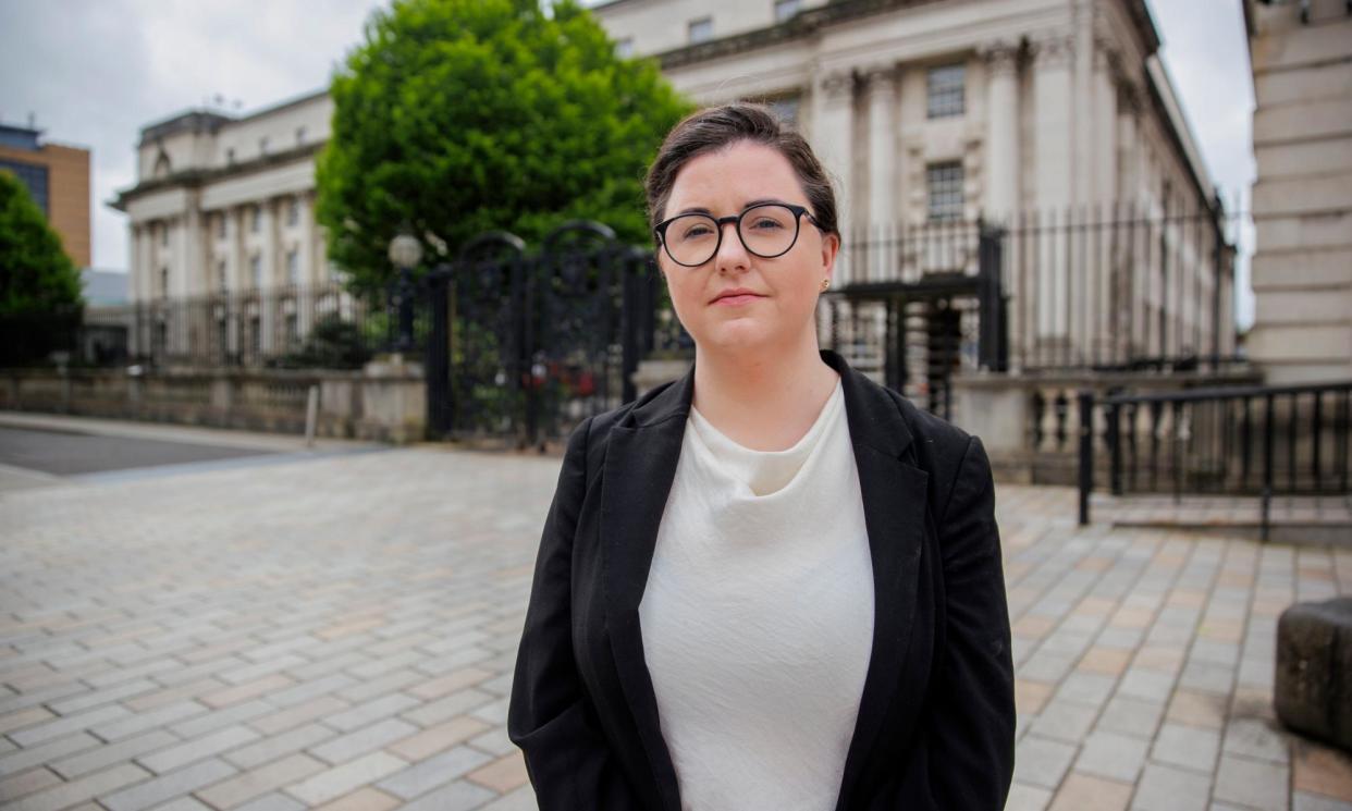 <span>Sinéad Marmion, the solicitor in the case, said the judgment sent the clear message that asylum seekers in Northern Ireland would be legally protected.</span><span>Photograph: Liam McBurney/PA</span>