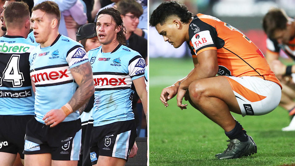 Cronulla Sharks and Wests Tigers in the NRL.