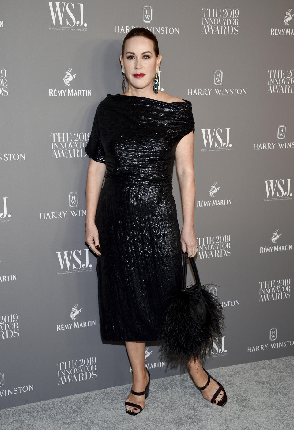 FILE - Molly Ringwald attends the WSJ Magazine Innovator Awards on Wednesday, Nov. 6, 2019, in New York. Ringwald turns 55 on Feb. 18. (Photo by Evan Agostini/Invision/AP, File)