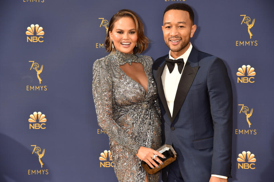 Chrissy Teigen claps back at a Twitter troll who asked her if she was pregnant – four months after giving birth to her son, Miles <em>(Photo via Getty Images)</em>