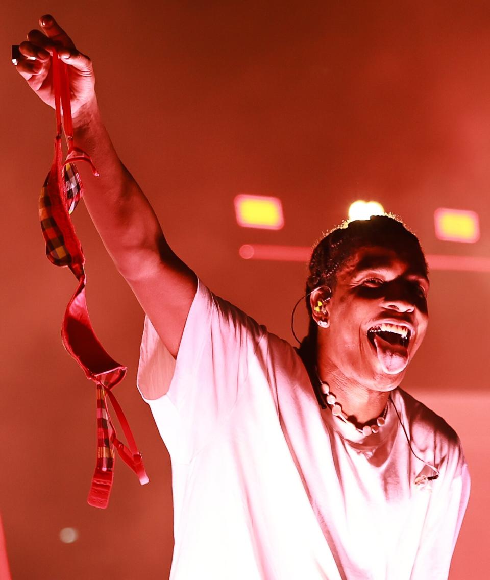 A$AP Rocky performs on stage during 2022 Rolling Loud New York
