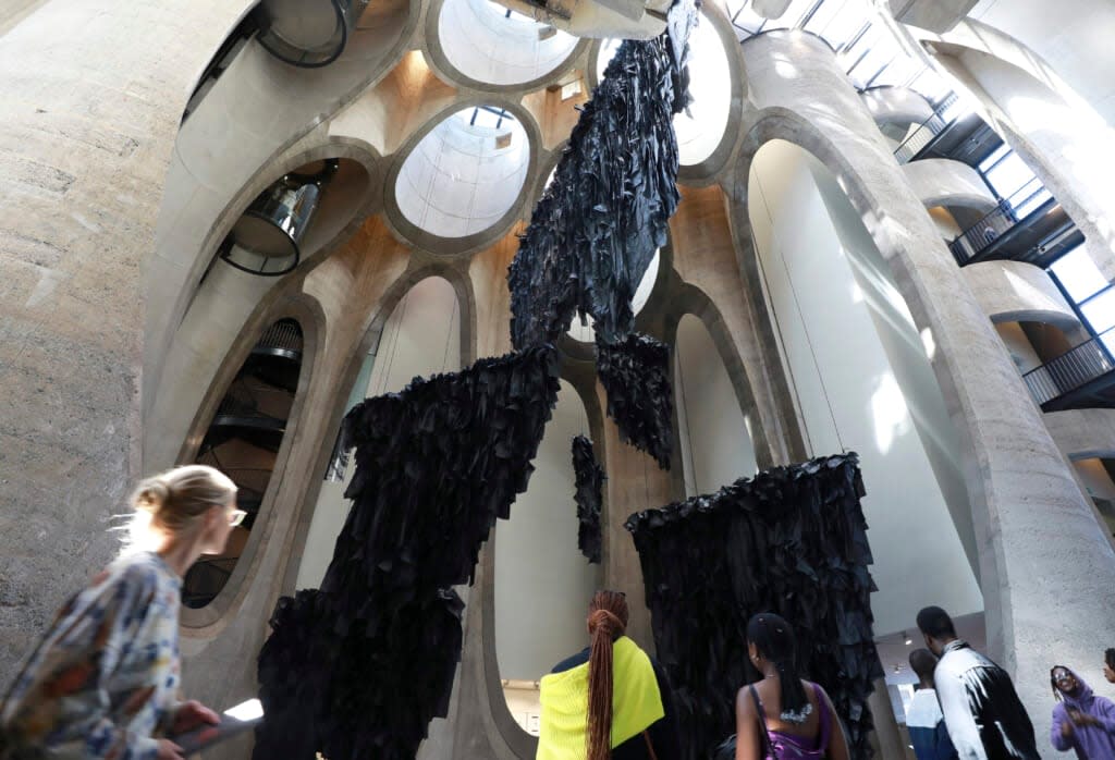 Suspended sculpture transforms Cape Town museum's atrium