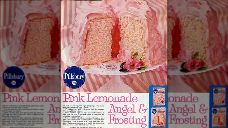 Pillsbury's Pink Lemonade Angel Food Cake mix advertisement