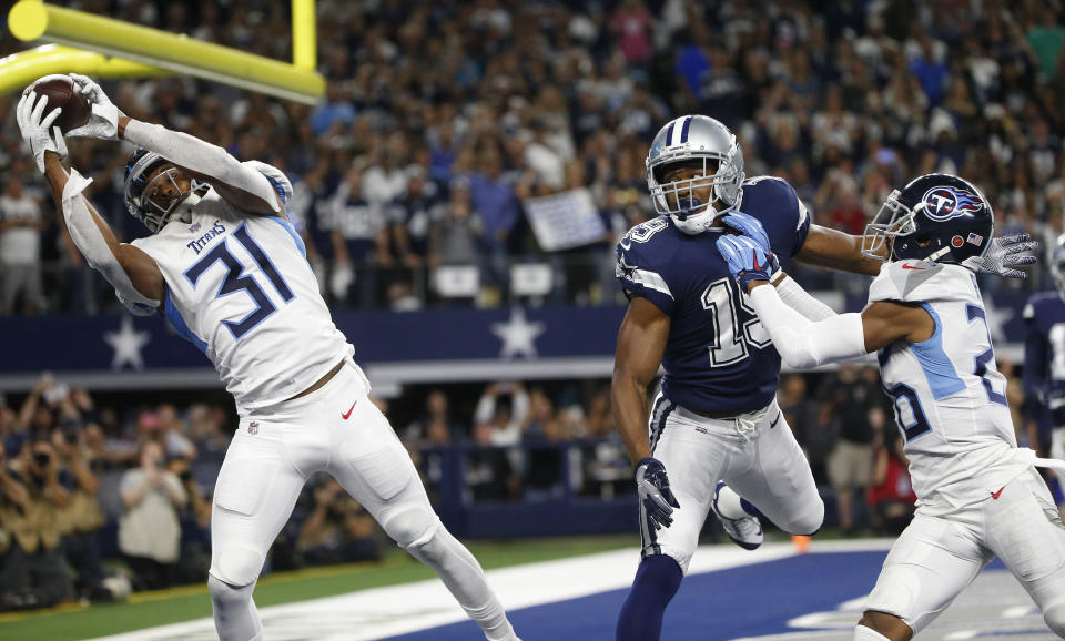 Kevin Byard channeled Terrell Owens while showing the ultimate sign of disrespect to the Dallas Cowboys in their home stadium. (AP)