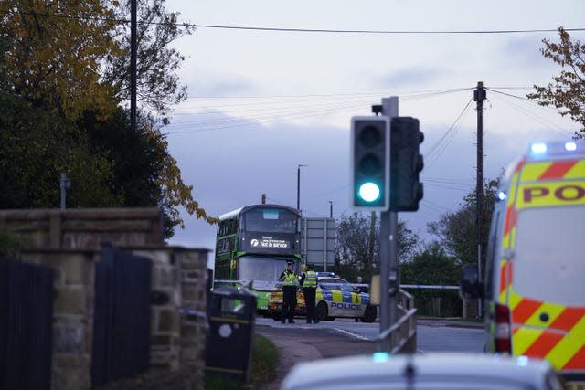 Police activity in Horsforth, Leeds, after the incident in November 