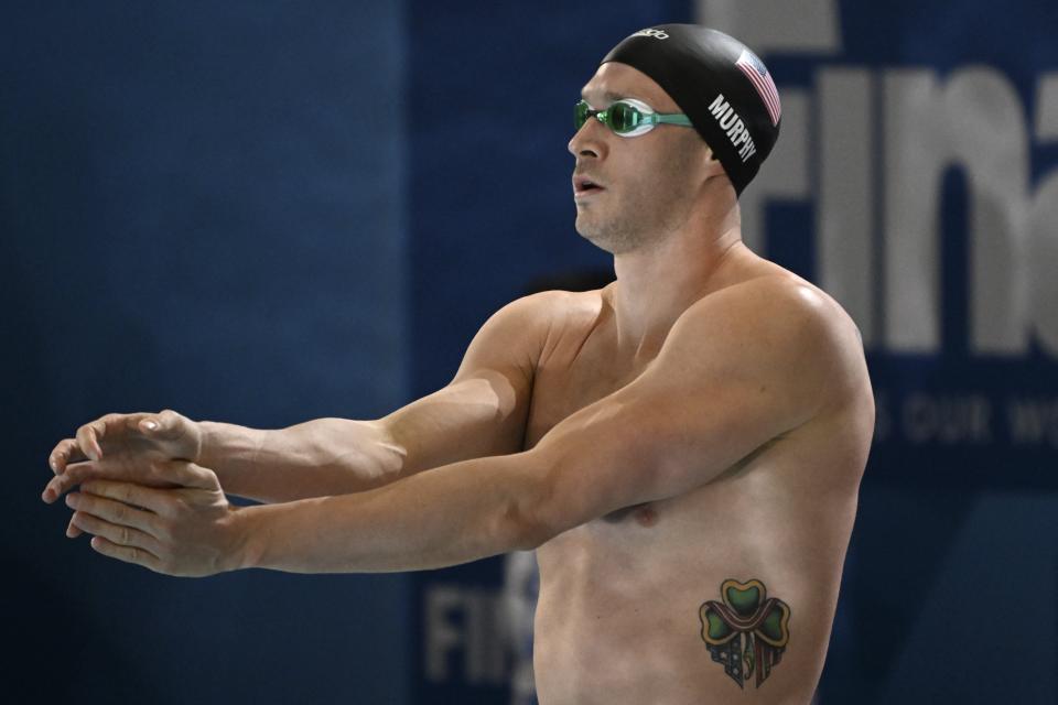 Bolles graduate Ryan Murphy of the United States prepares to swim in Tuesday's semifinal of the men's 100-meter backstroke during the world swimming short course championships in Melbourne, Australia.