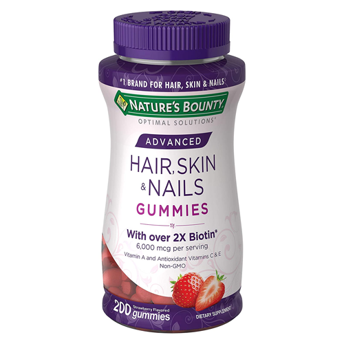 Nature's Bounty Optimal Solutions Advanced Hair, Skin and Nails Strawberry Gummies