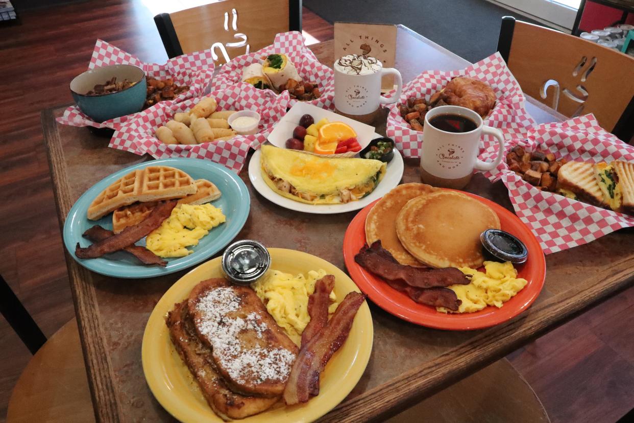 A variety of breakfast items at All Things Chocolate and More in Richmond Hill.