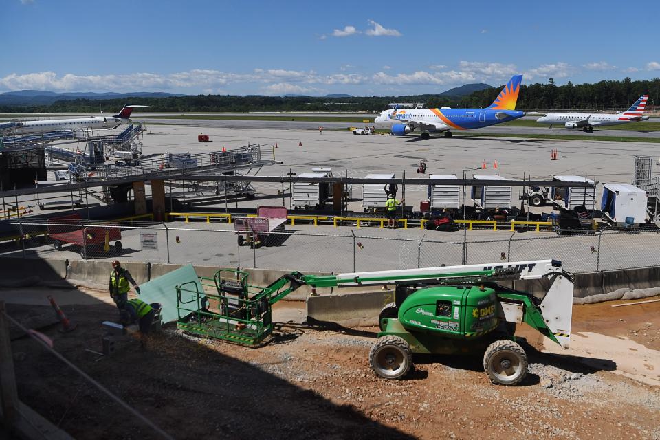 A new north concourse is currently under construction at Asheville Regional Airport.