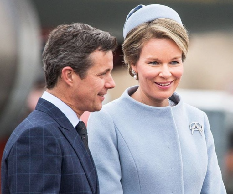 <i>Queen Mathilde of Belgium has taken to Melania’s Inauguration Day look [Photo: Instagram/queen.mathilde]</i>