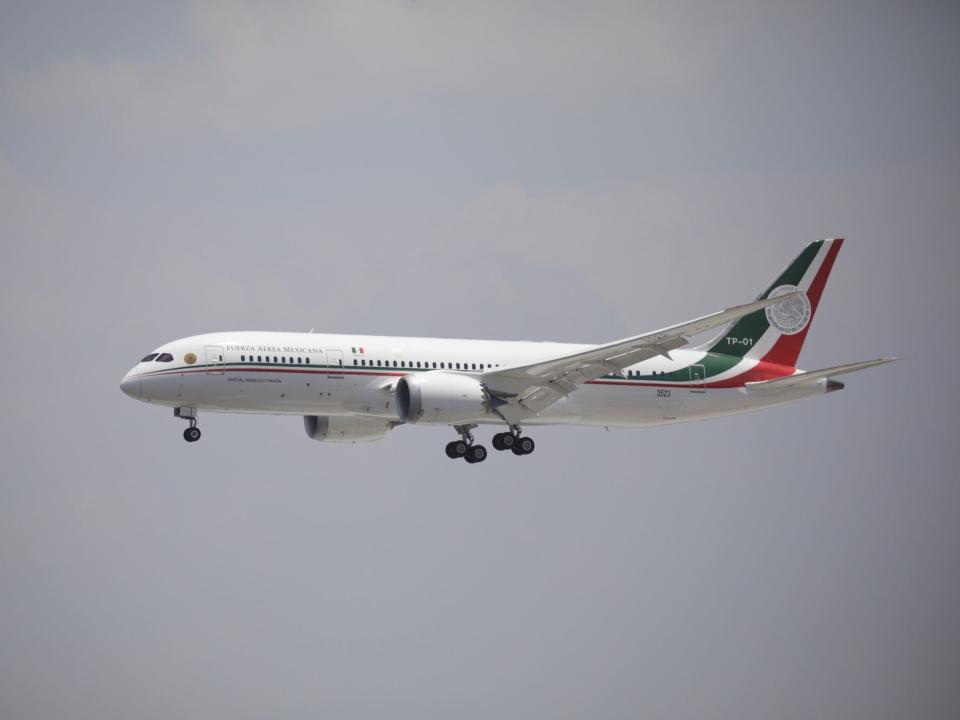 Mexico's presidential Boeing 787 VIP aircraft.