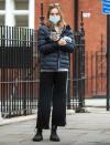 <p>Suki Waterhouse bundles up to run errands in London on Monday. </p>