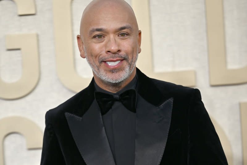 Host Jo Koy arrives for the Golden Globes at the Beverly Hilton in Beverly Hills, Calif., on Sunday. Photo by Chris Chew/UPI