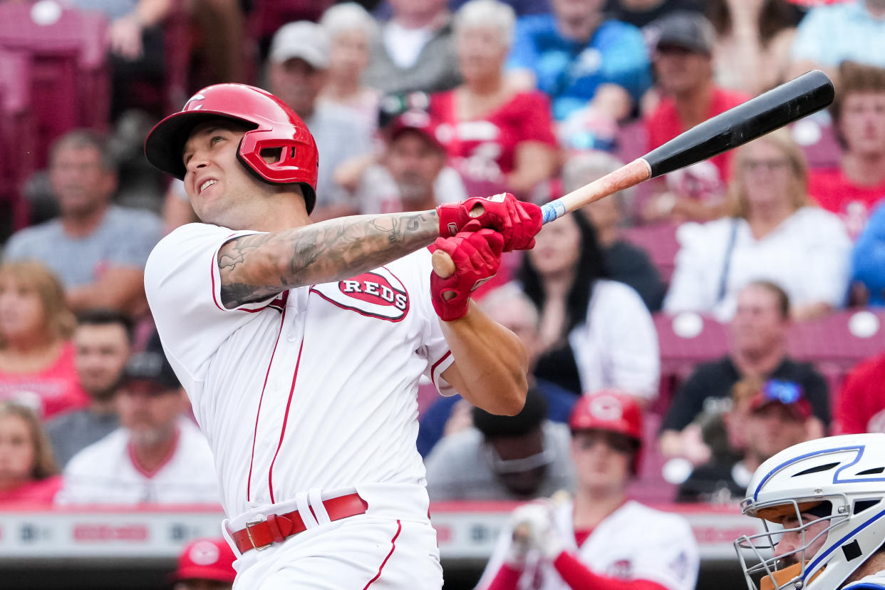 Nick Senzel #15 of the Cincinnati Reds is a post-hype fantasy sleeper