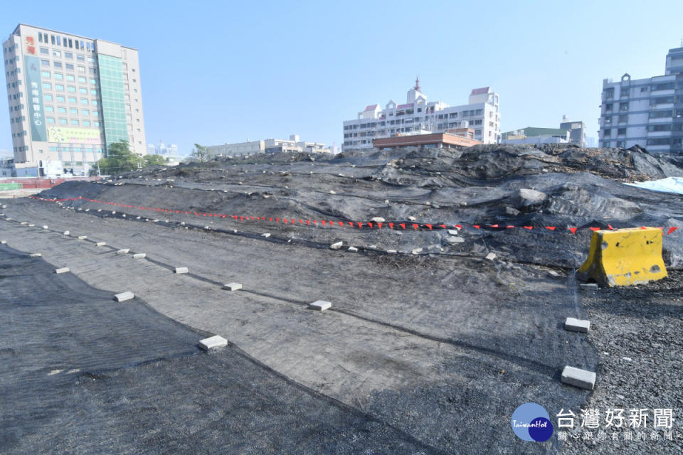 彰化市延平公園地下停車場動土興建現場。