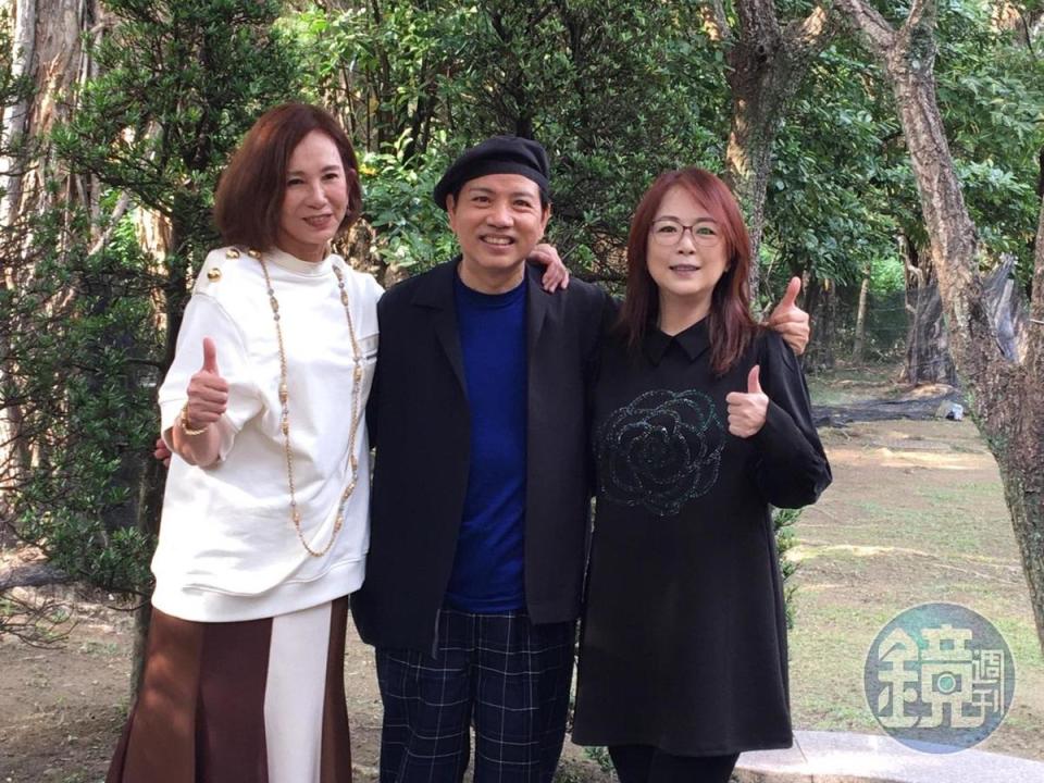 周丹薇（左起）、陳凱倫與趙永馨都曾受到張永祥的照顧。