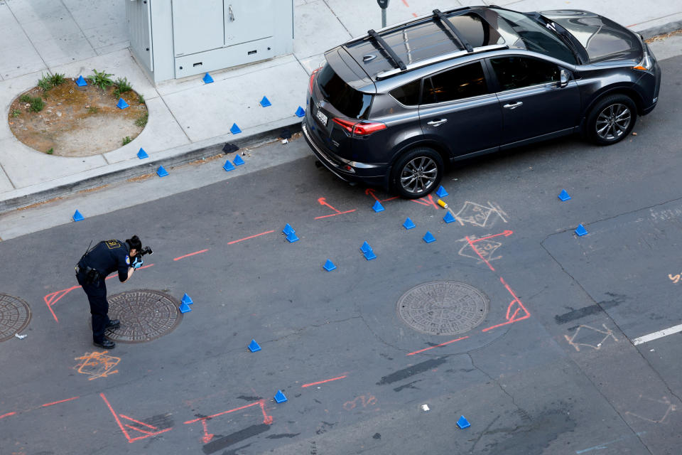 Image: Shooting near the Golden 1 Center arena in Sacramento (Fred Greaves / Reuters)