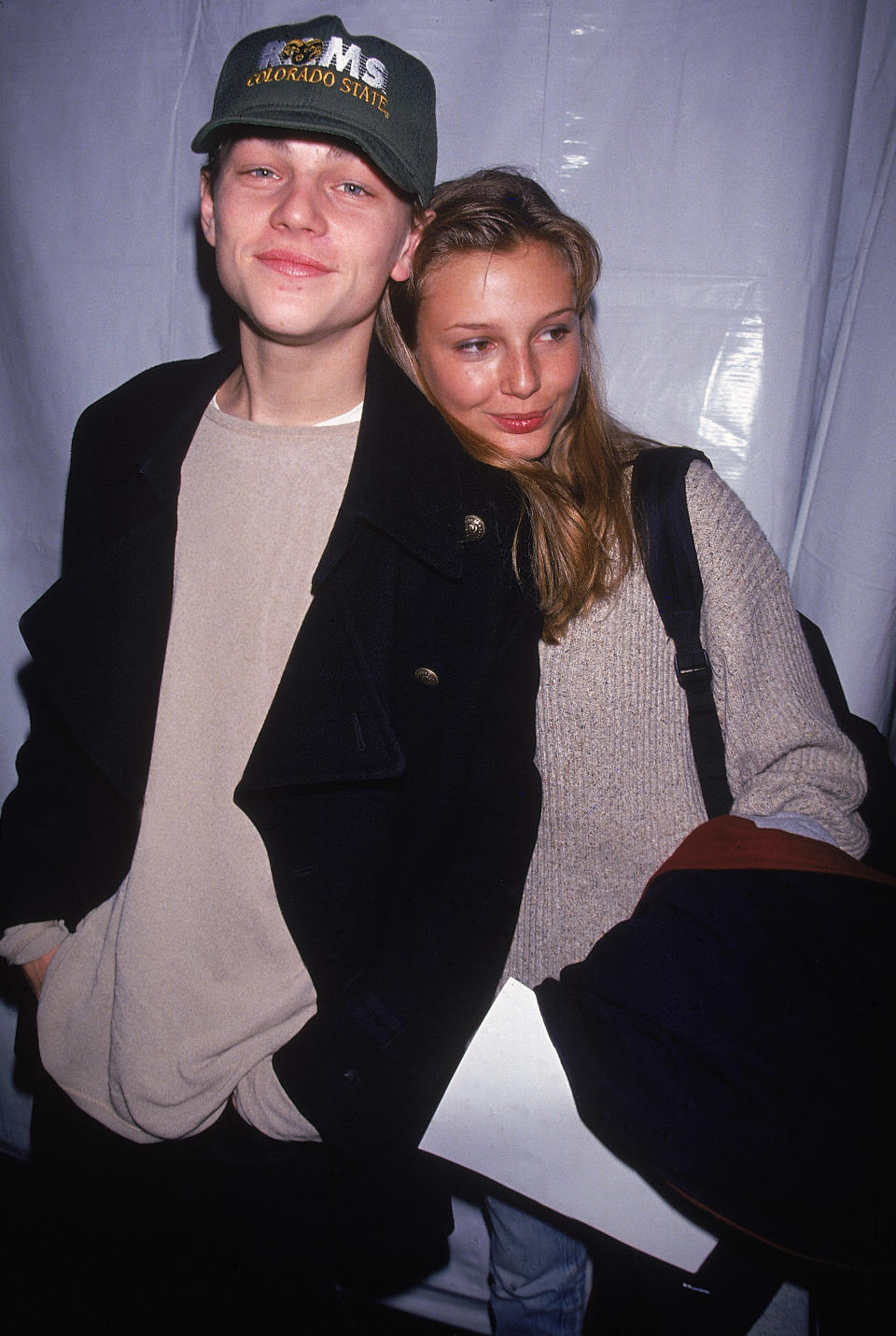 <p>Leonardo DiCaprio reportedly started dating supermodel Bridget Hall back in 1994 and they were frequently photographed together hanging out in New York. <em>[Photo: Getty]</em> </p>