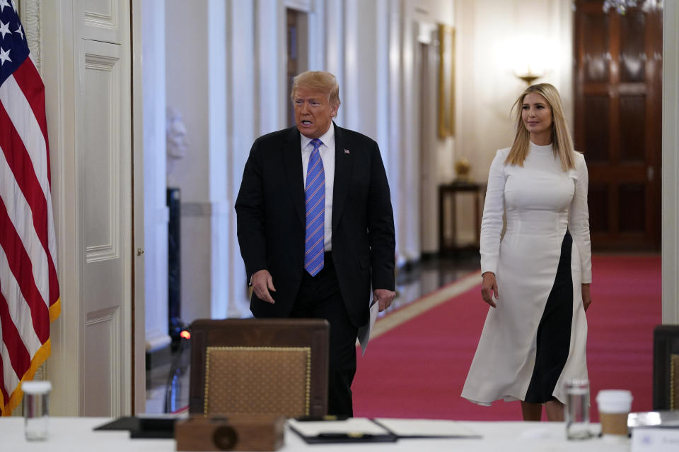 President Donald Trump and his daughter Ivanka: not actually helpful. (Photo: Evan Vucci/ASSOCIATED PRESS)