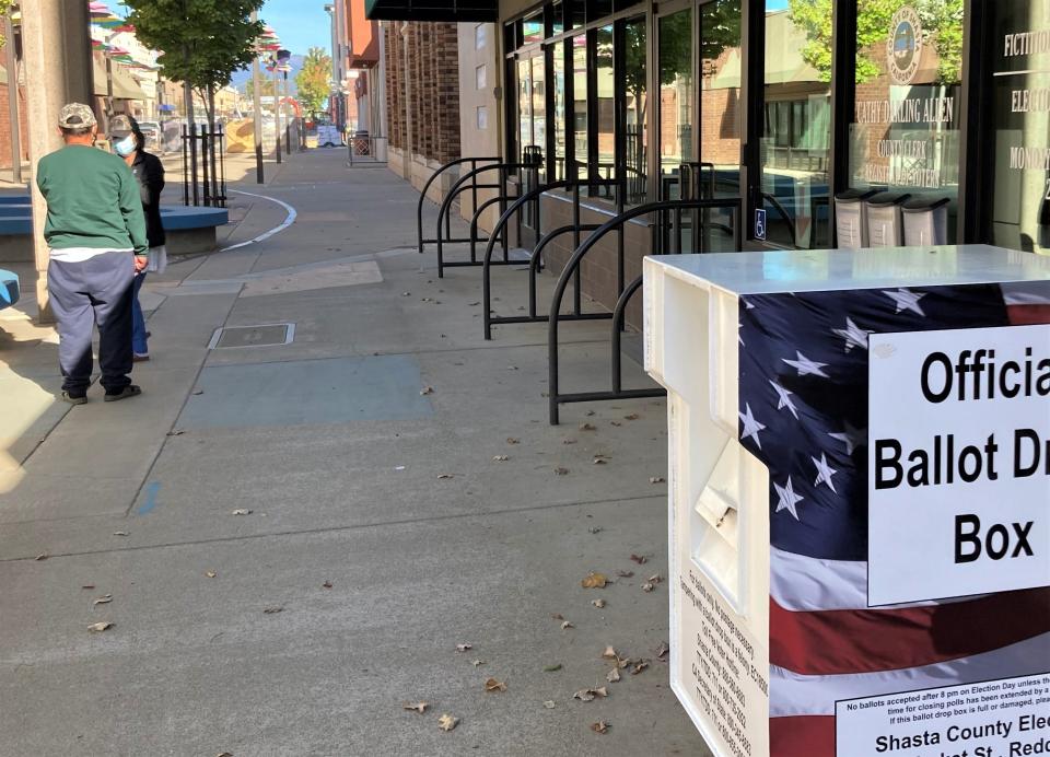 People can drop off their ballot at the the Shasta County Elections office on or before June 7.