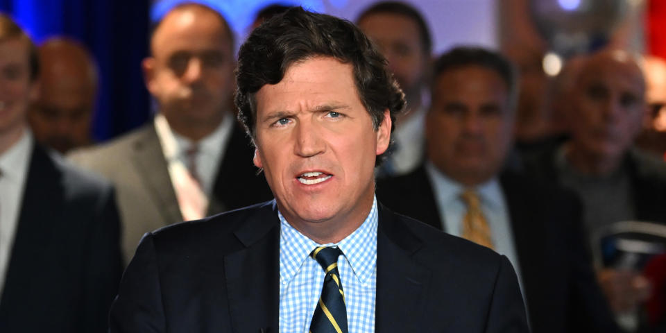 Tucker Carlson at the 2022 FOX Nation Patriot Awards in Hollywood, Fla. (Jason Koerner / Getty Images file )